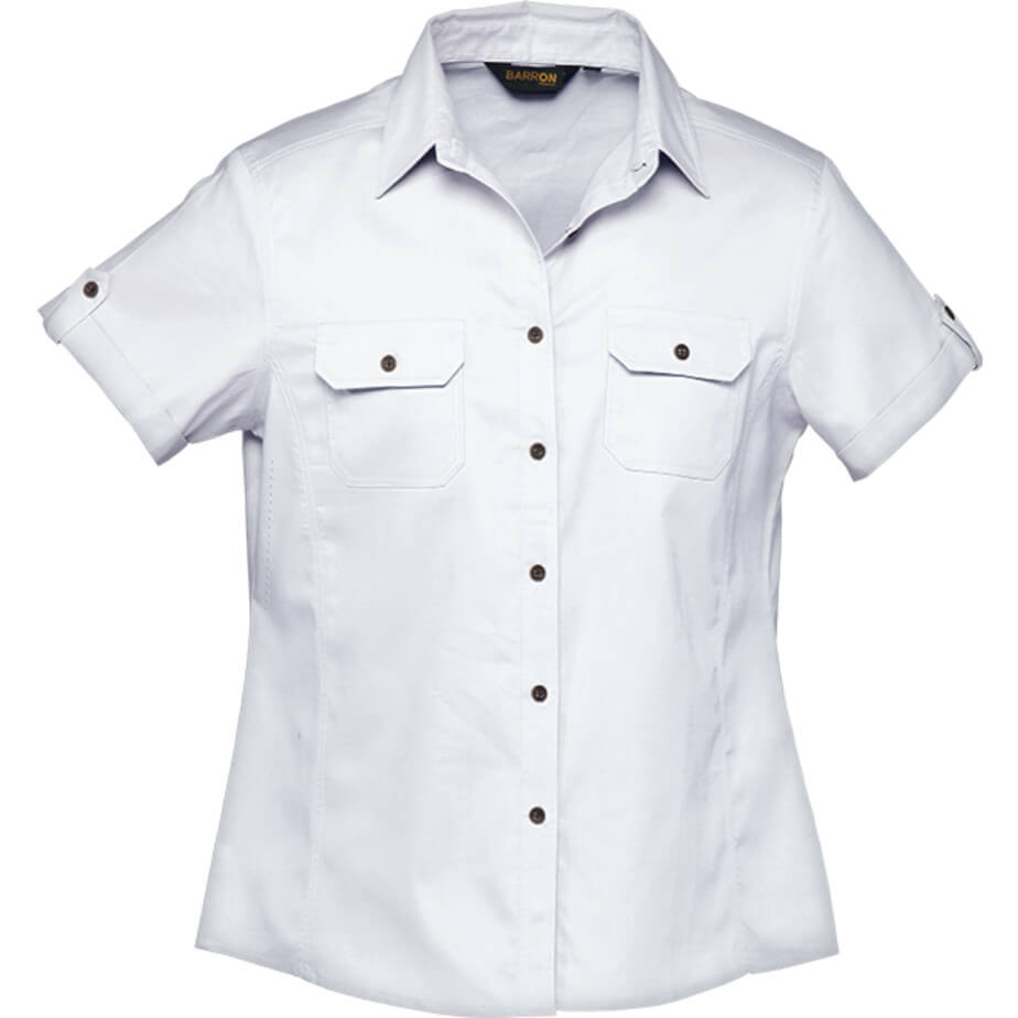 Plain Bush Shirt Ladies White